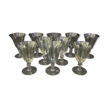 Serie de 10 verres de couleurs