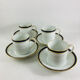 4 Cups and Saucers for Coffee Haviland Model Ambassade (blue rim)