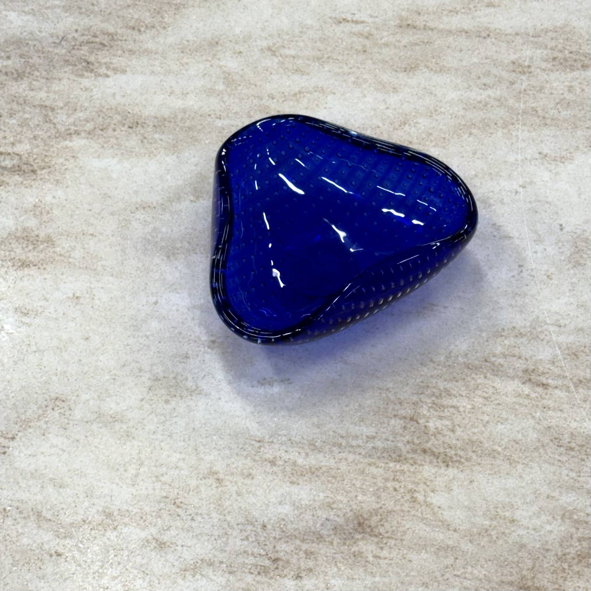 Murano Bullicante glass ashtray in blue