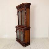 Antique Neo-Renaissance Oak Bookcase with Figural Carvings, 1870