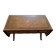 Table basse anglaise victorienne bois acajou / cuir / Feuille d’or
