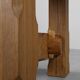 Brutalist Mid-century Oak Dining Table, Belgium 1960s