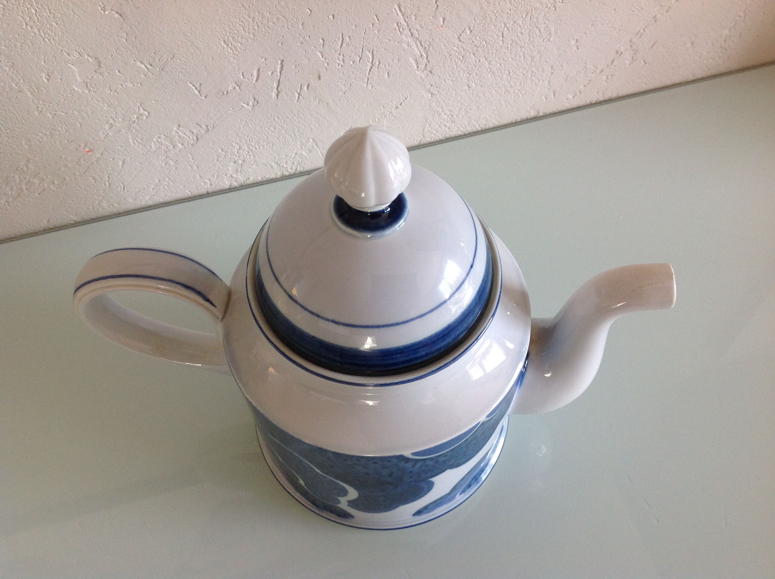 Cafetiere décor Blue Cloud by Villeroy - Boch / vintage 70s-80s