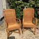Pair of rattan armchairs