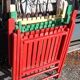 Lot de 4 fauteuils de jardin pliants en bois multicolore