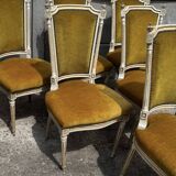 Lot of antique Louis XVI style living room chairs / armchairs