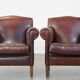 Lot de 2 fauteuils design en peau de mouton