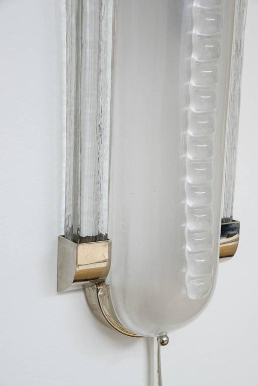 Pair of sconces in Murano glass art deco Italian style
