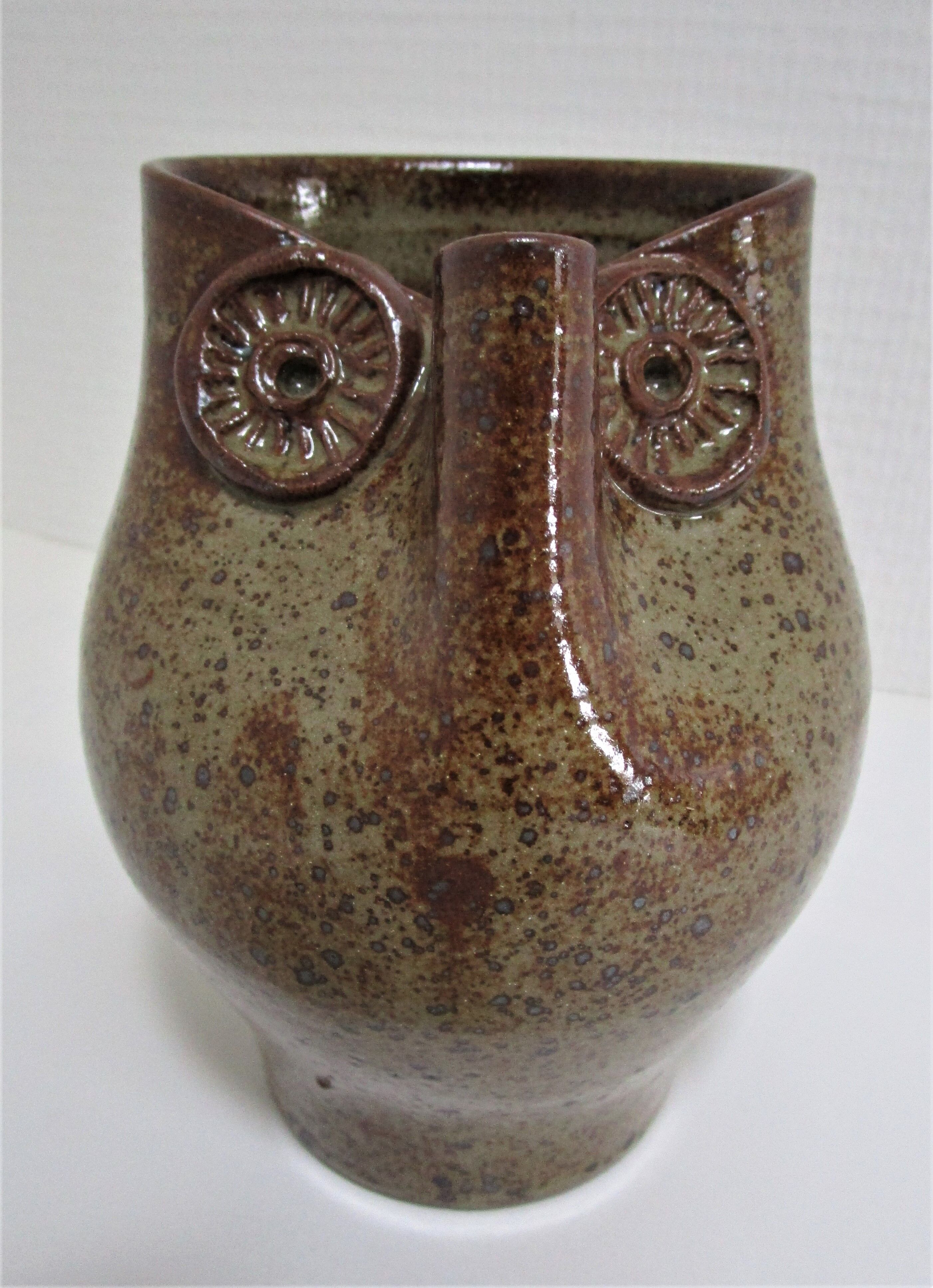 Vintage zoomorphic sandstone pitcher