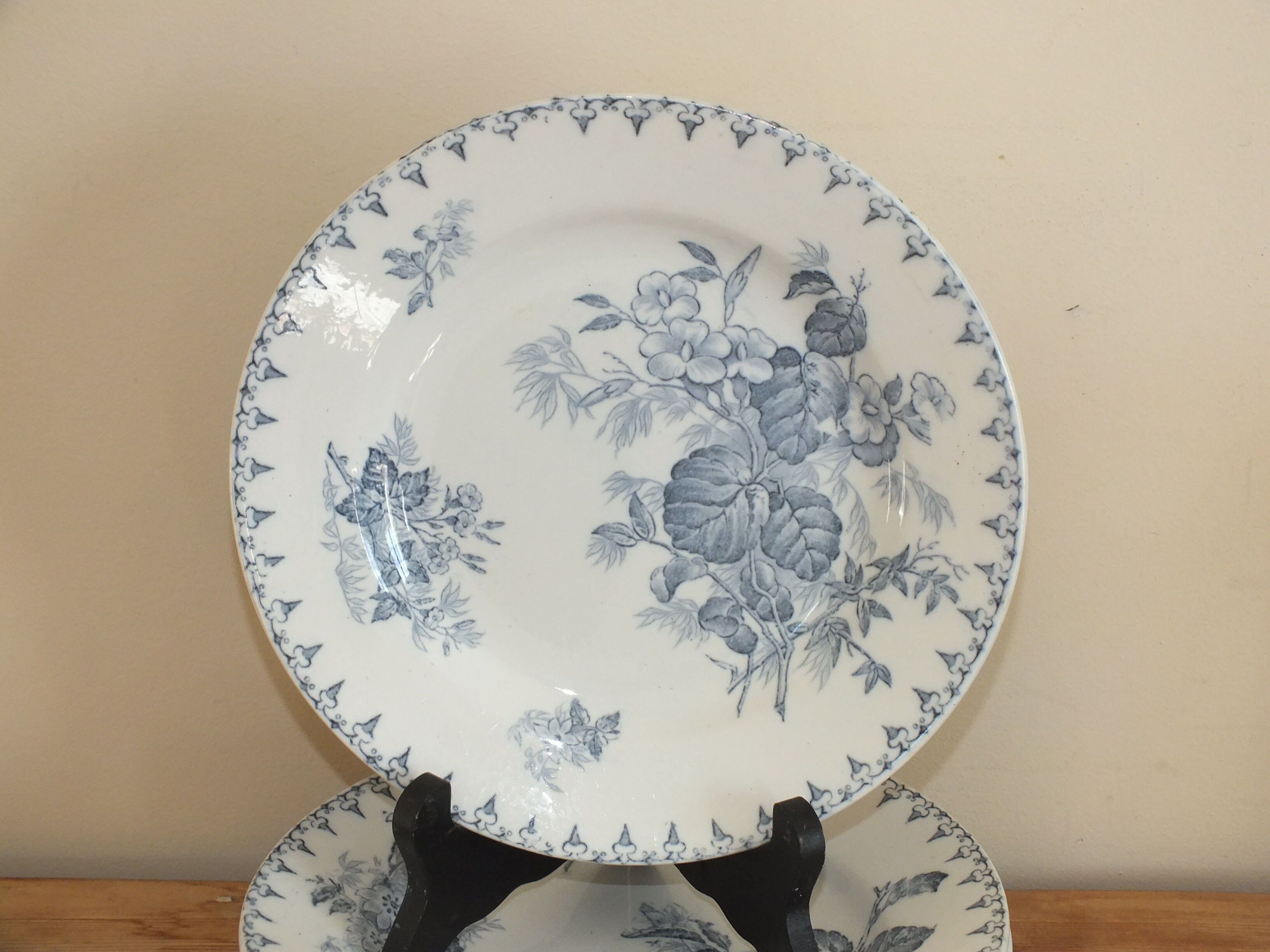 6 assiettes plates Sarreguemines U&C Flore