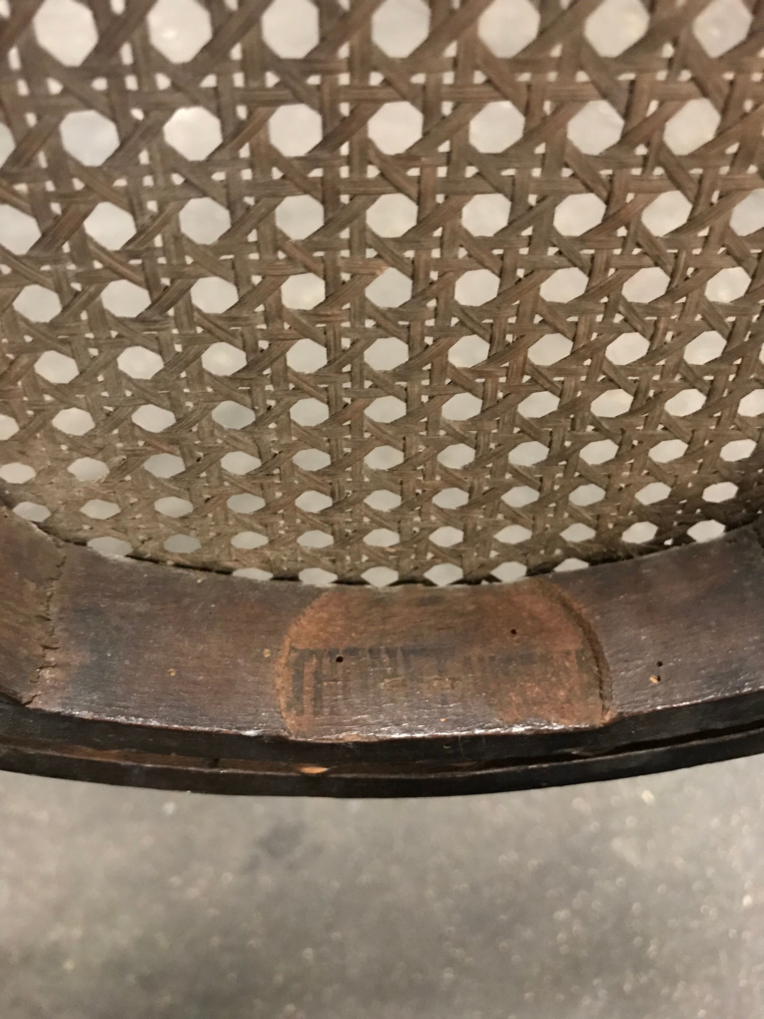 Tuna kid's chair and vintage black wood caning