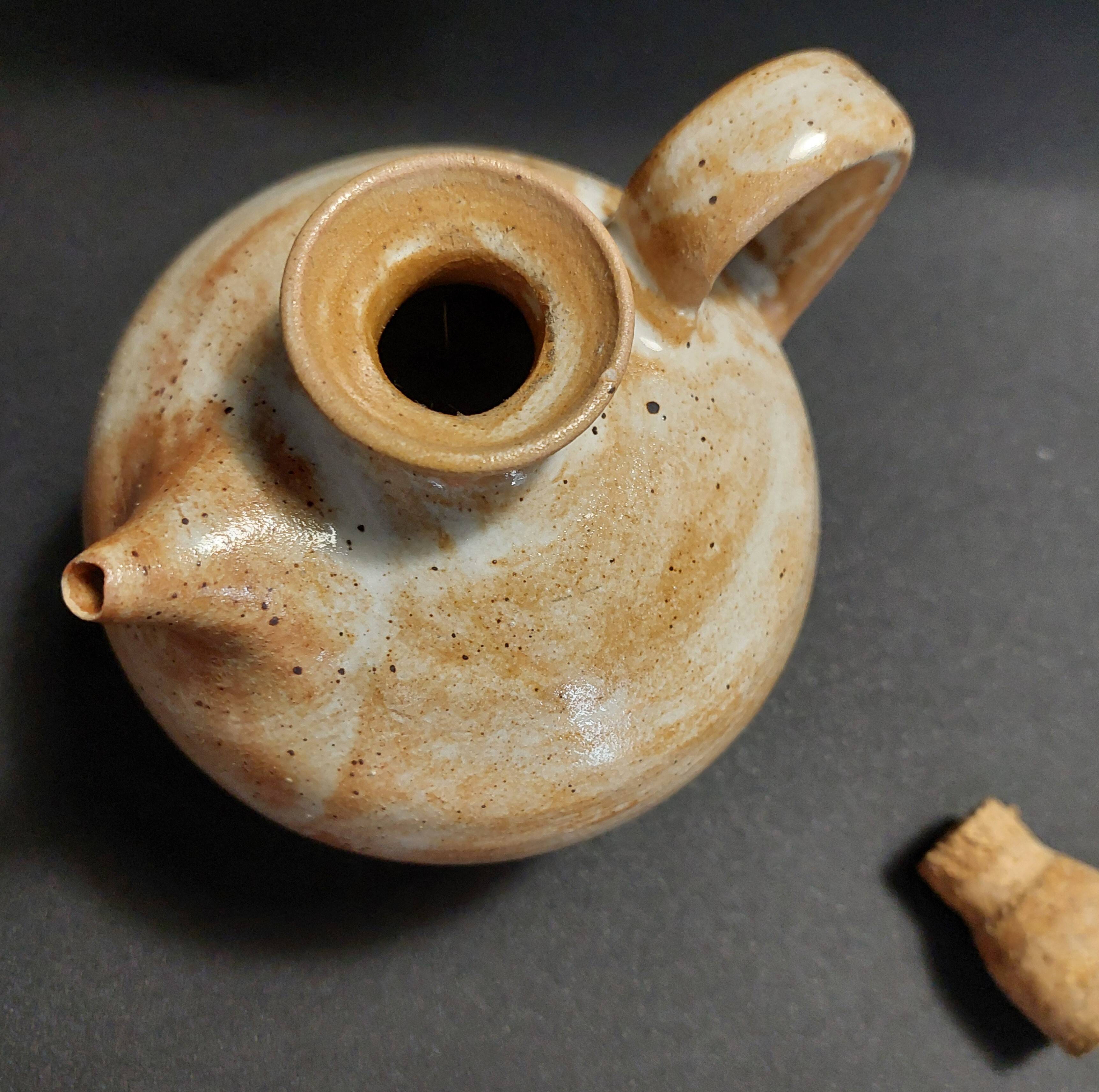 20th century glazed stoneware goat jug