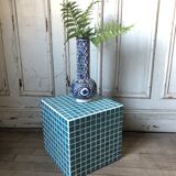 Cube blue ceramic tiles