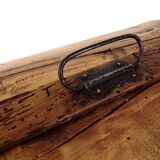 Rare old trunk chest with vintage handle