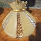 Pair of vintage wall lights in pale yellow granite glass