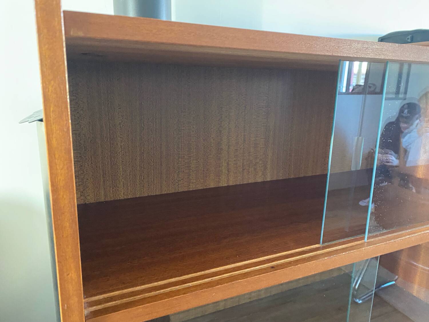 Vintage glass library from the 1960s.