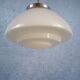 Art Deco opaline pendant with chromes suspension. 1930/40's