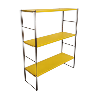 Etagere vintage string  jaune  49x60     ,plateau 48.5x16