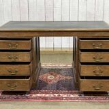 Early 20th century English flat desk in oak