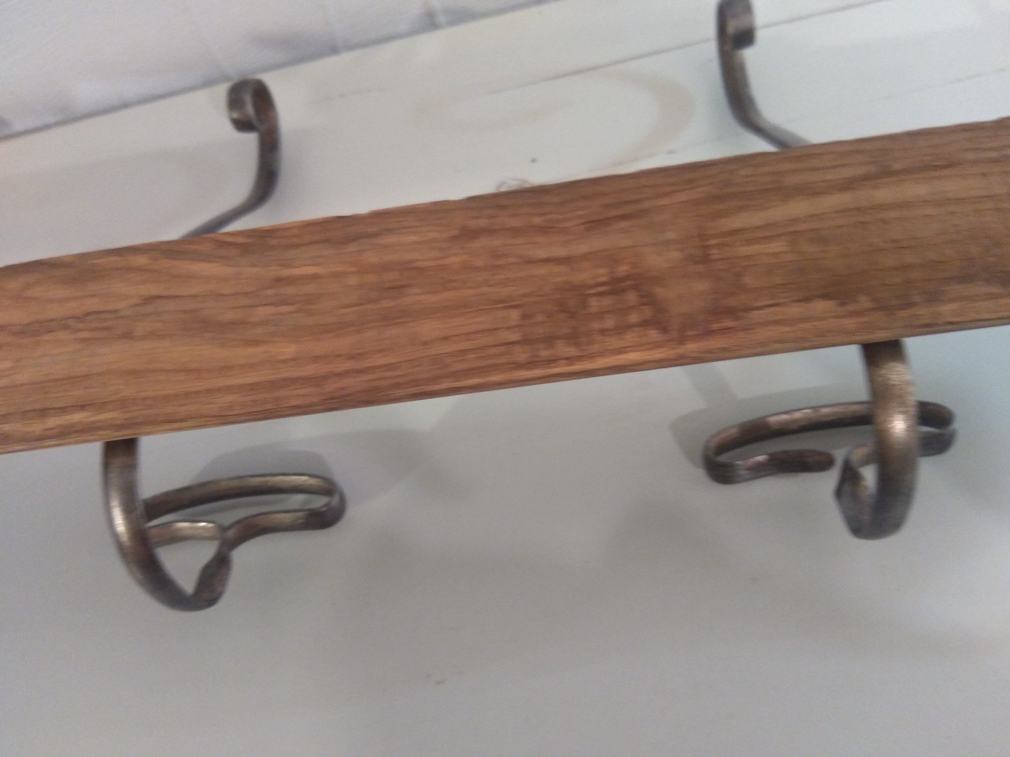 Coat rack wood and metal