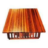 Table basse XL design vintage en bois exotique