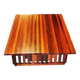 Table basse XL design vintage en bois exotique