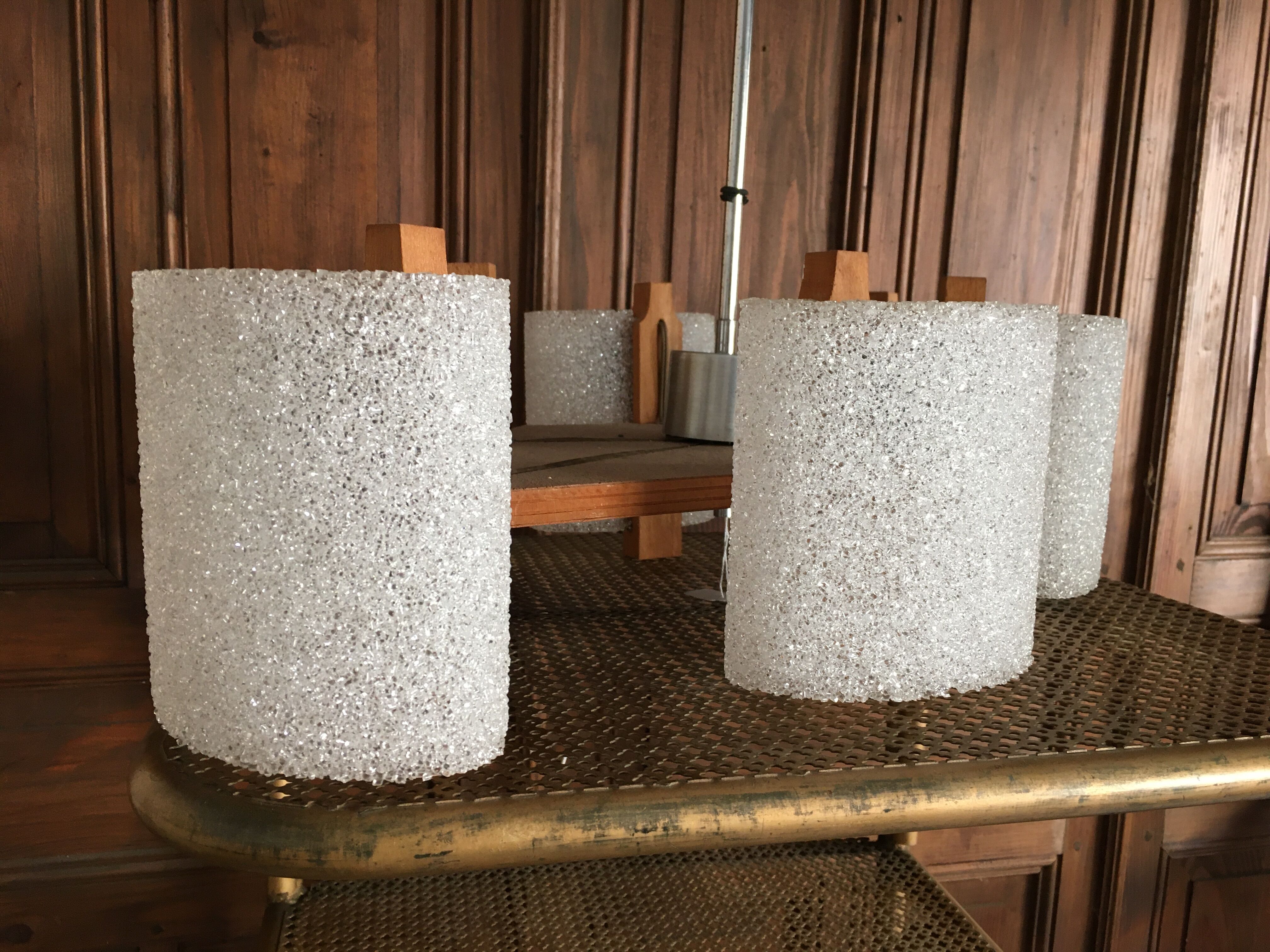 Scandinavian vintage chandelier 8 appliques