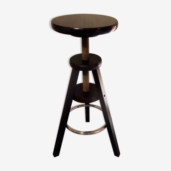Tinted wooden screw stool