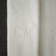 Lot de 6 anciennes serviettes damas broderie monogramme CM