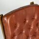 Vintage armchair easy chair leather 70s in the style of Ingmar Relling