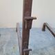 Pair of old 19th century wrought iron fireplace andirons