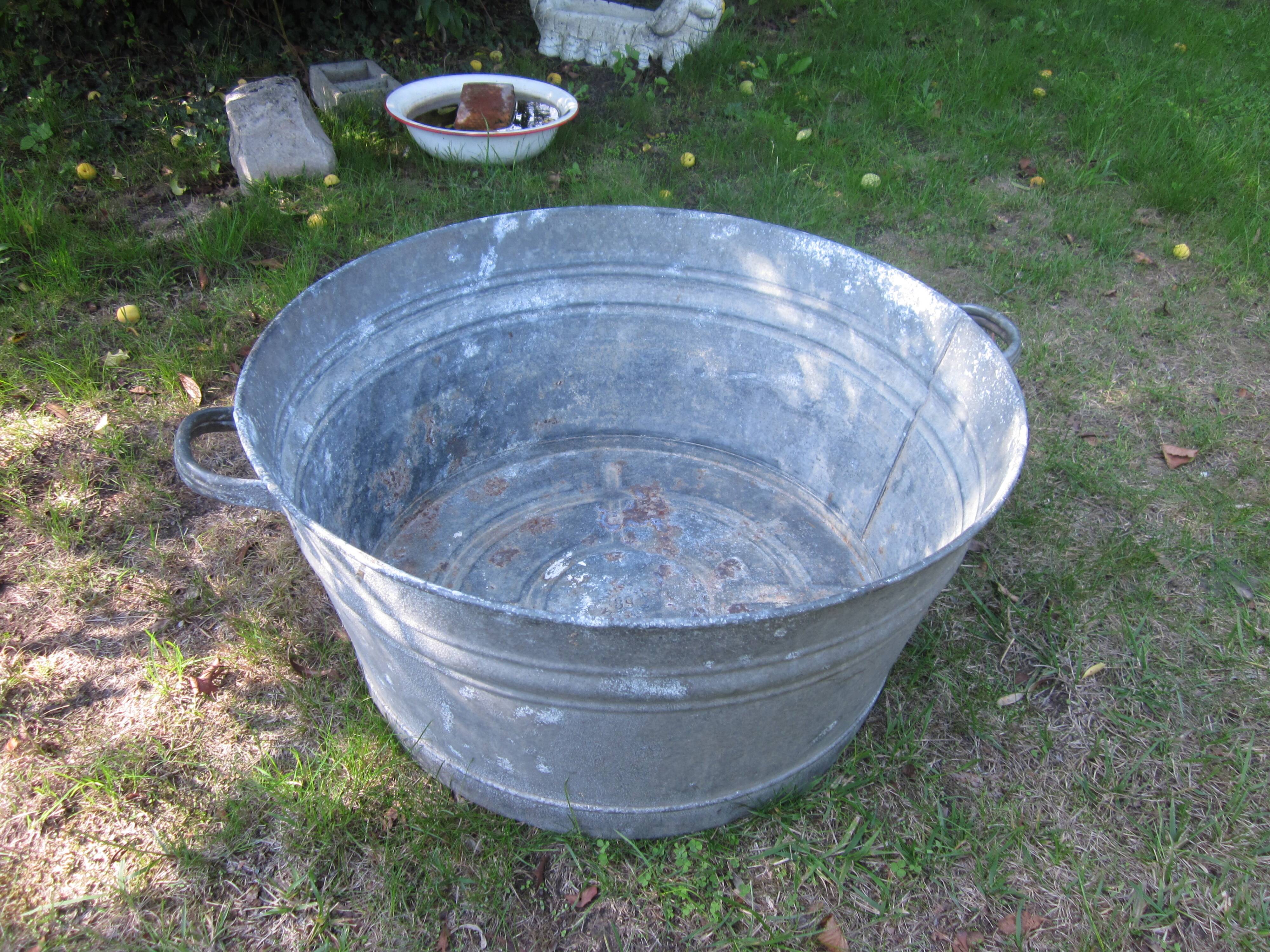 Old zinc basin