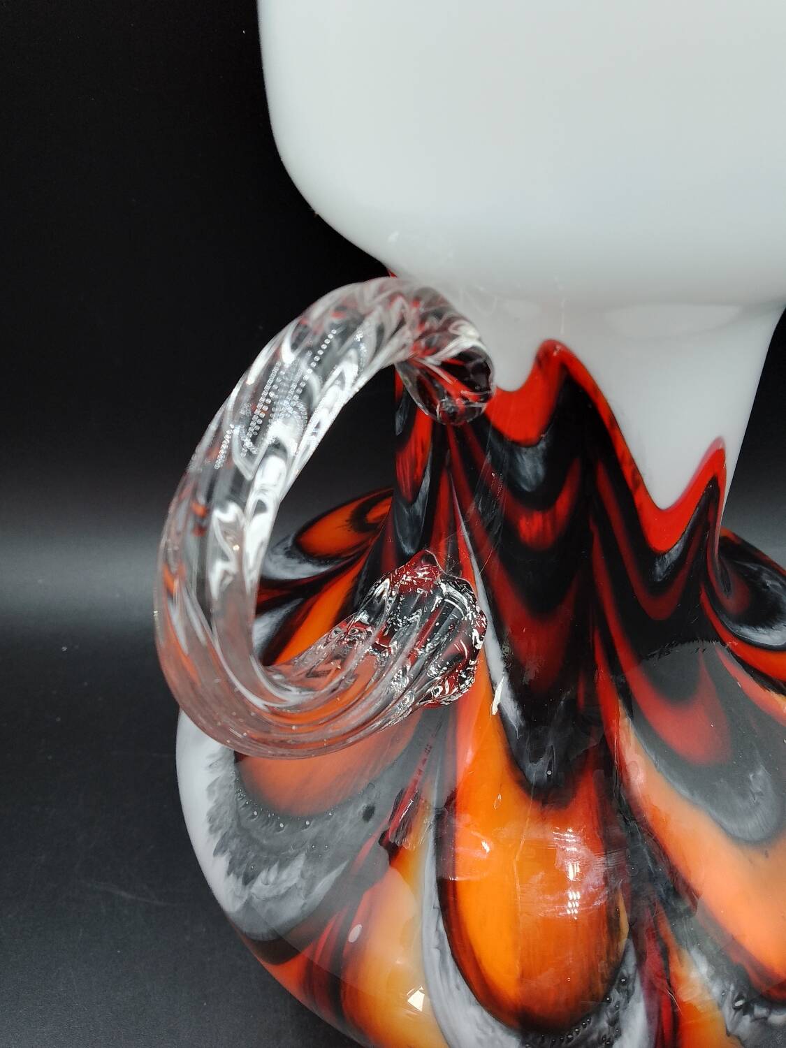 Modernist Murano glass jug by Carlo Moretti, 1960s