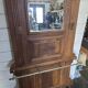 Old locker room or coat rack in walnut