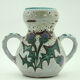 Ceramic vase - decoration flowers chardons - Etienne Daniel Vallauris France - vintage 70s