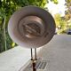 Vintage Italian floor lamp with burgundy marble effect and round dome