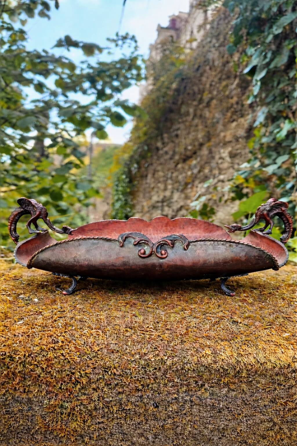 Large fruit bowl Italy Art Nouveau 19th century