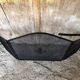 Grilled Fire Screen Fireplace 3 Shutters Black Metal Fleurs De Lys Vintage #A344