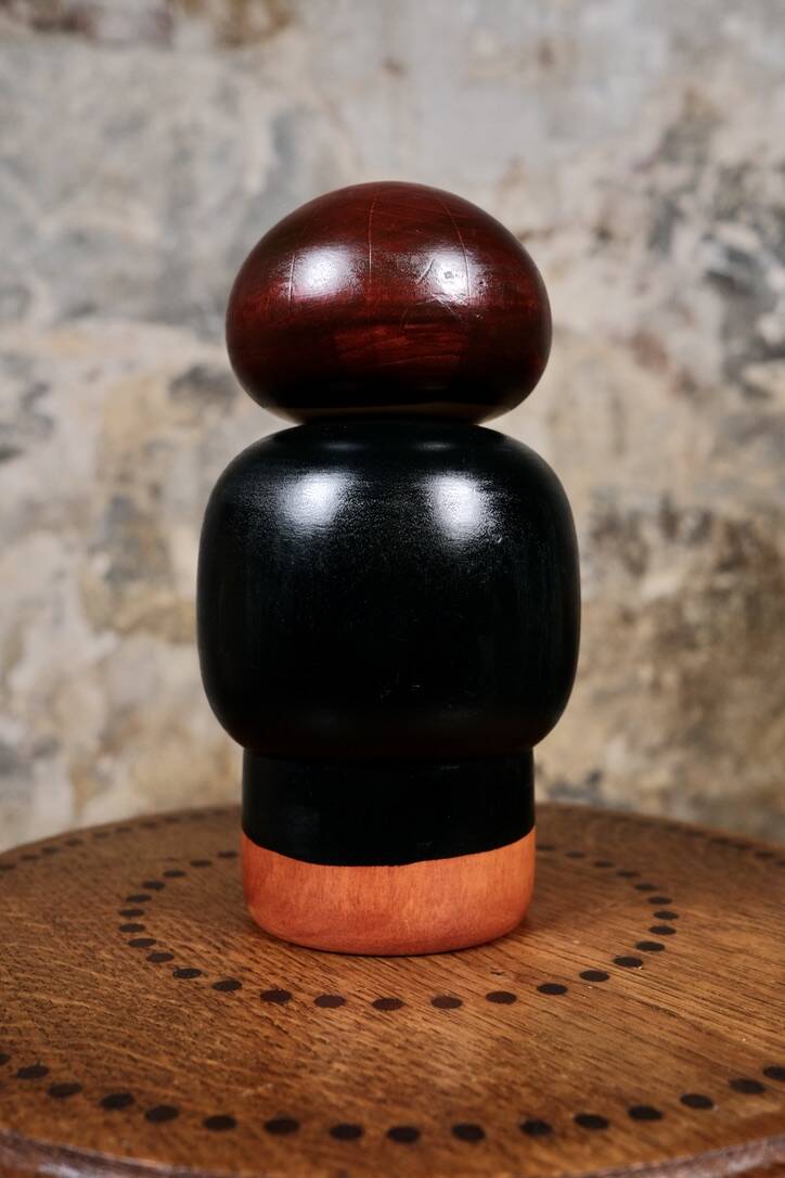 Sosaku Kokeshi colorée par Bitoku, Japon, 1970s