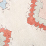 4x6 blue and beige handmade oushak rug