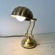 1950s brass "shell" desk lamp, vintage lighting