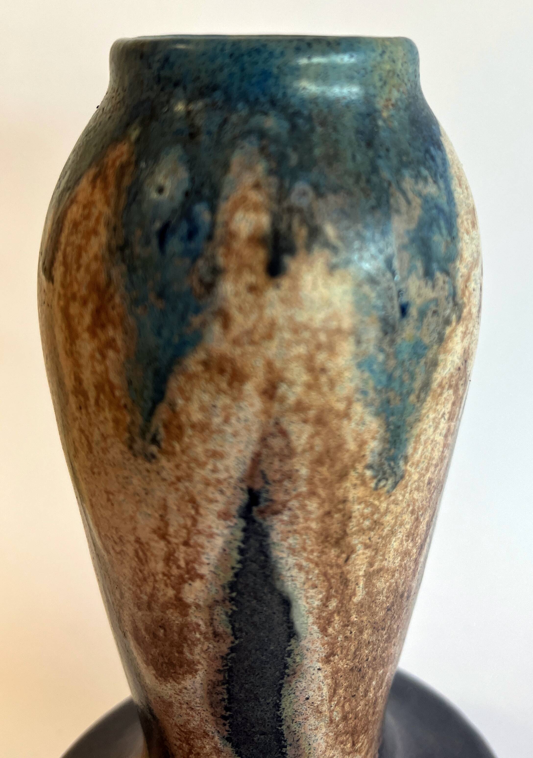 Puisaye ceramic vase signed Alfred Lebret (1871-1955) circa 1920