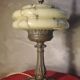 Art Deco lamp 1910 A 40 superb marbled glass shade, 43x23 electric ok, approx.