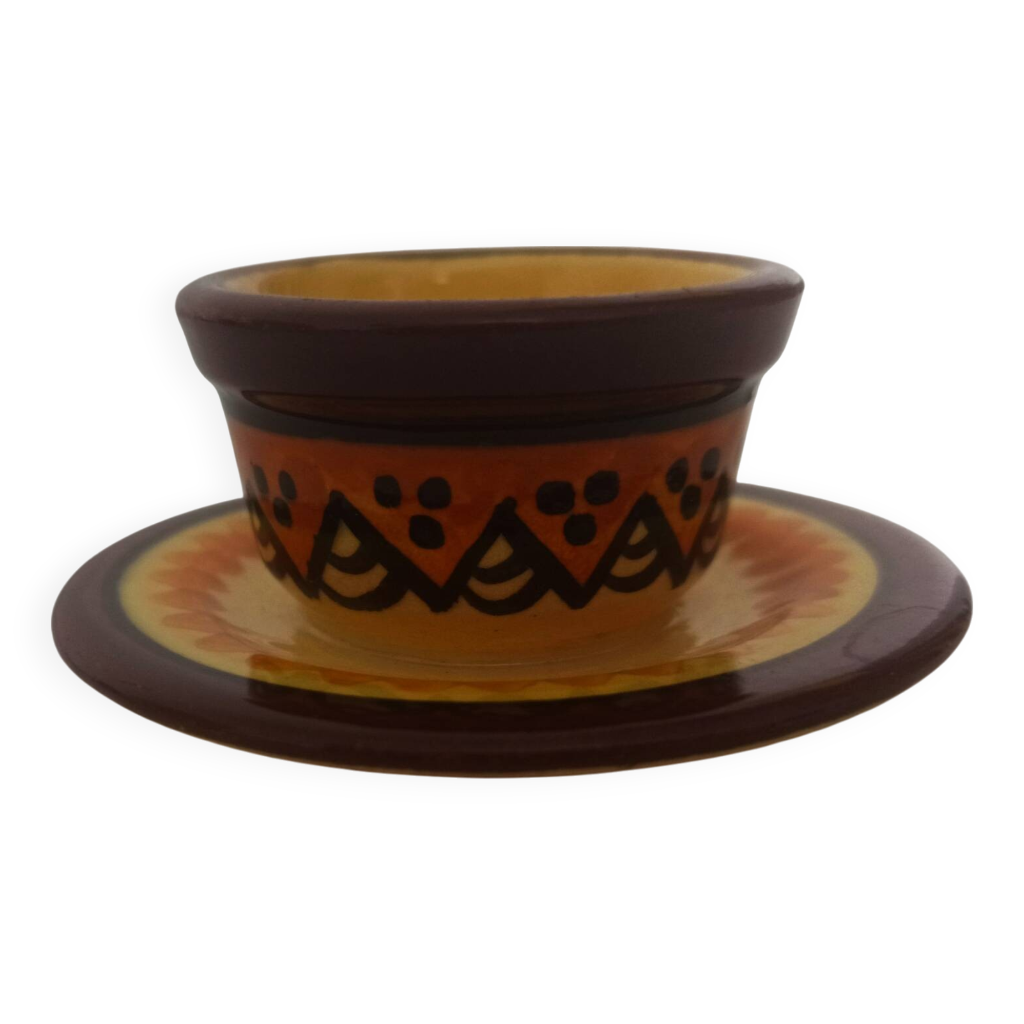 Henriot Quimper egg cup or small butter dish