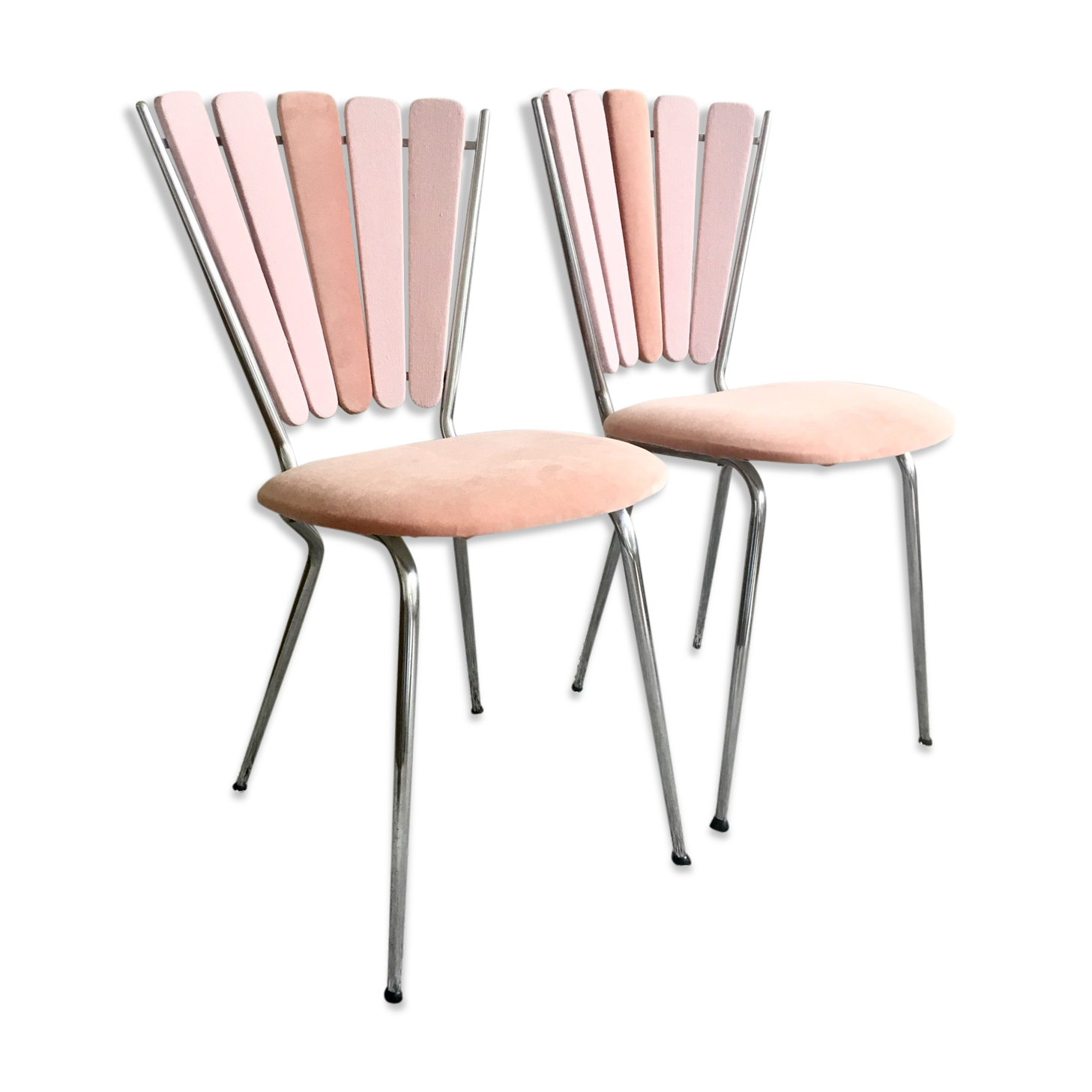 restored vintage "petal" chairs