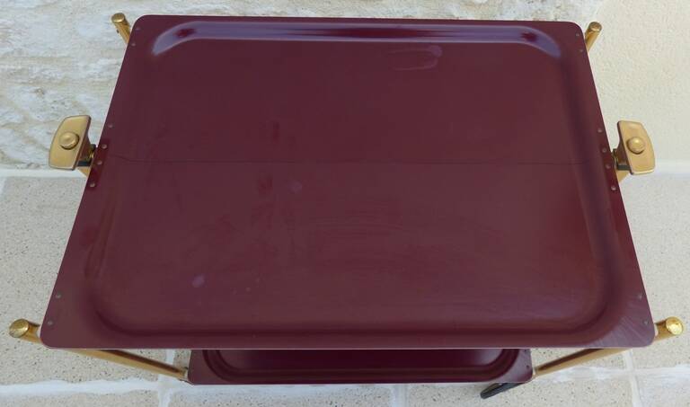 Vintage 50s Textane brand rolling and folding trolley