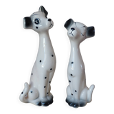 Couple of romantic Dalmatian figurines in ceramic – 1970s
