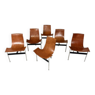 ICF De Padova T-chairs by Katavolos, Kelley and Littell, Italy 1950’s