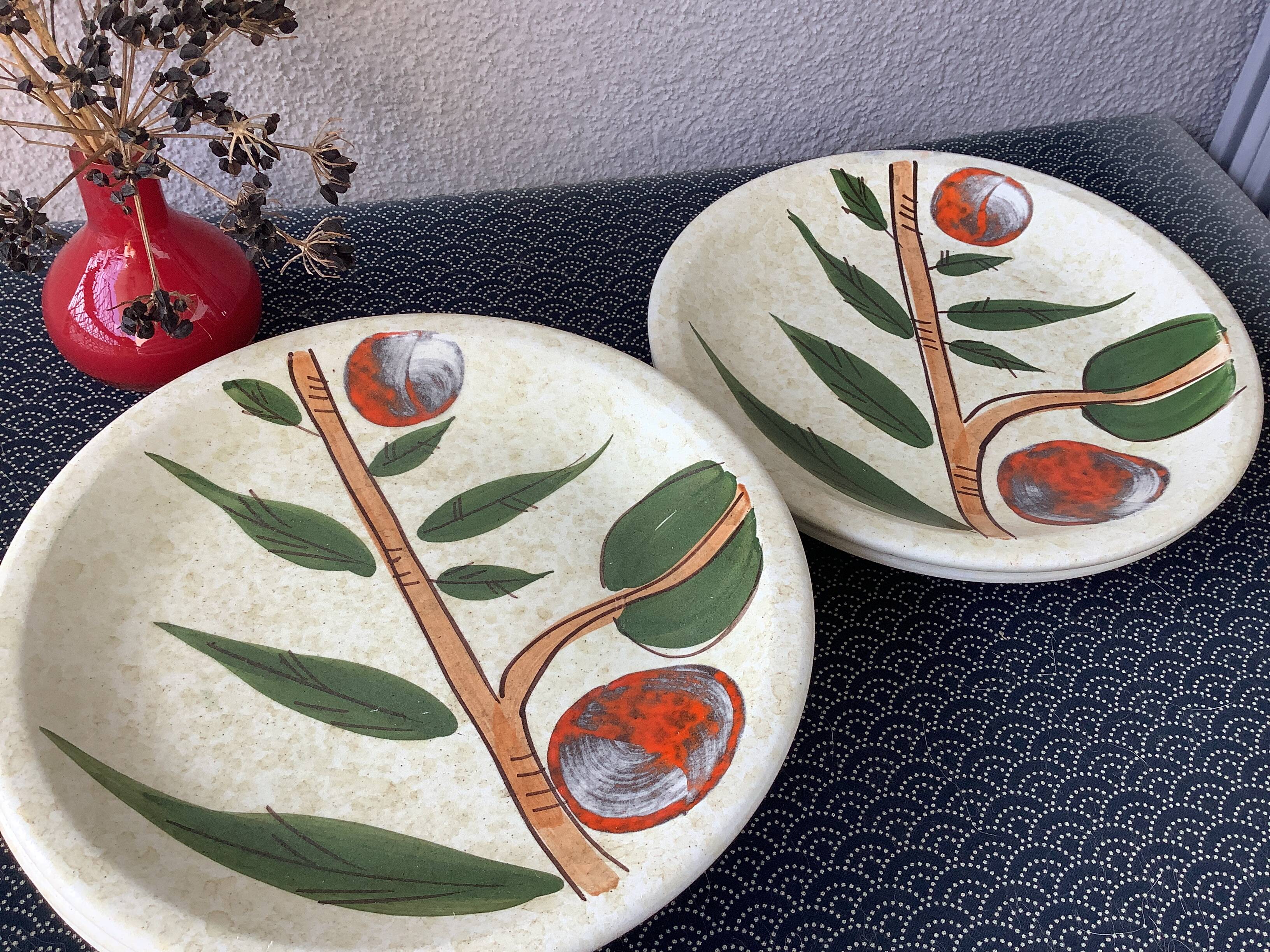 6 ceramic plates, Terragona model, San Marciano, Italy, 1970