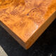 Coffee table in elm burl with 2 mirrored drawers from the 1970s.